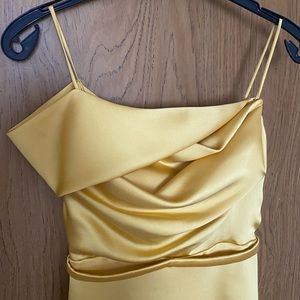 Gold/Yellow, size 6 or 8 , silk prom/wedding dress